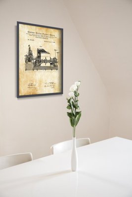 Poster Edison Electric Generator Patent