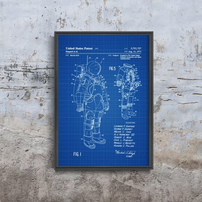 Vintage poster Apollo Space Suit Patent Astronaut