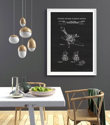 Vintage poster art Spacecraft Attitude Control Patent