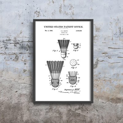 Canvas poster Badminton Booth Bird United States Patent