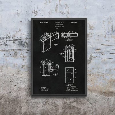 Vintage poster Zippo Gimera Lighter United States Patent