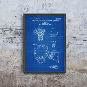 Vintage poster Basketball Hoop United States Patent