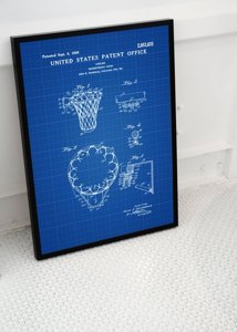 Vintage poster Basketball Hoop United States Patent