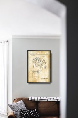 Vintage poster art Foosball Table Patterson United States Patent