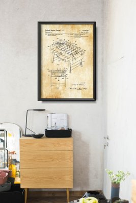 Vintage poster art Foosball Table Patterson United States Patent