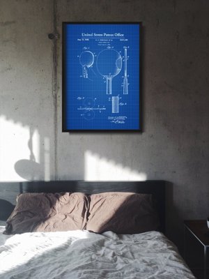 Wall art Ping Pong Paddle Patent