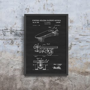 Canvas poster Vintage Skateboard Break Waddell Uinited States Patent