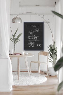 Canvas poster Vintage Skateboard Break Waddell Uinited States Patent