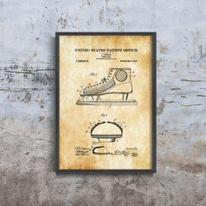 Poster Ice Hockey Johnson Shoe United States Patent