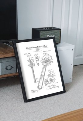 Vintage poster Adjustable Wrench Peterson United States Patent