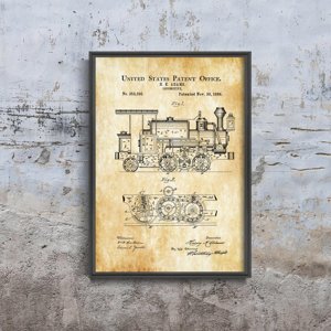 Canvas poster Locomotive Adams United States Patent