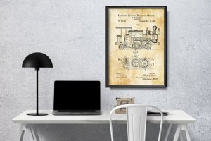 Canvas poster Locomotive Adams United States Patent