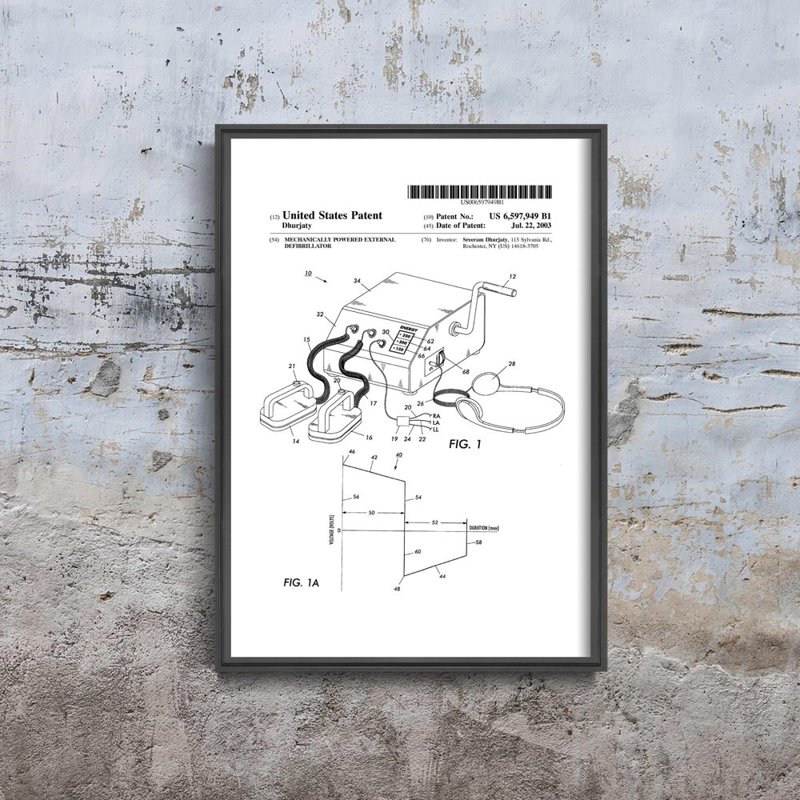 Wall art Defibrillator Patent