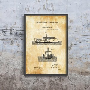 Vintage poster Tug Boat United States Patent