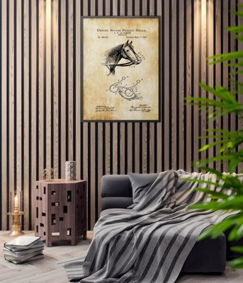 Vintage poster art Cowboy Patent Horse United States Patent Office