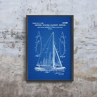 Wall art Herreshoff Sailboat United States Patent