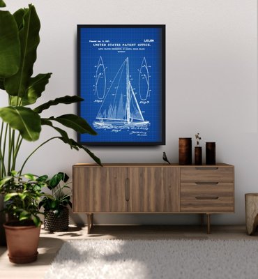Wall art Herreshoff Sailboat United States Patent