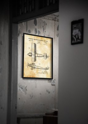 Poster Drawn Airplane Pilot
