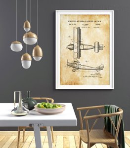 Poster Drawn Airplane Pilot