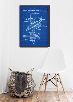 Wall art Lockheed Airplane Patent