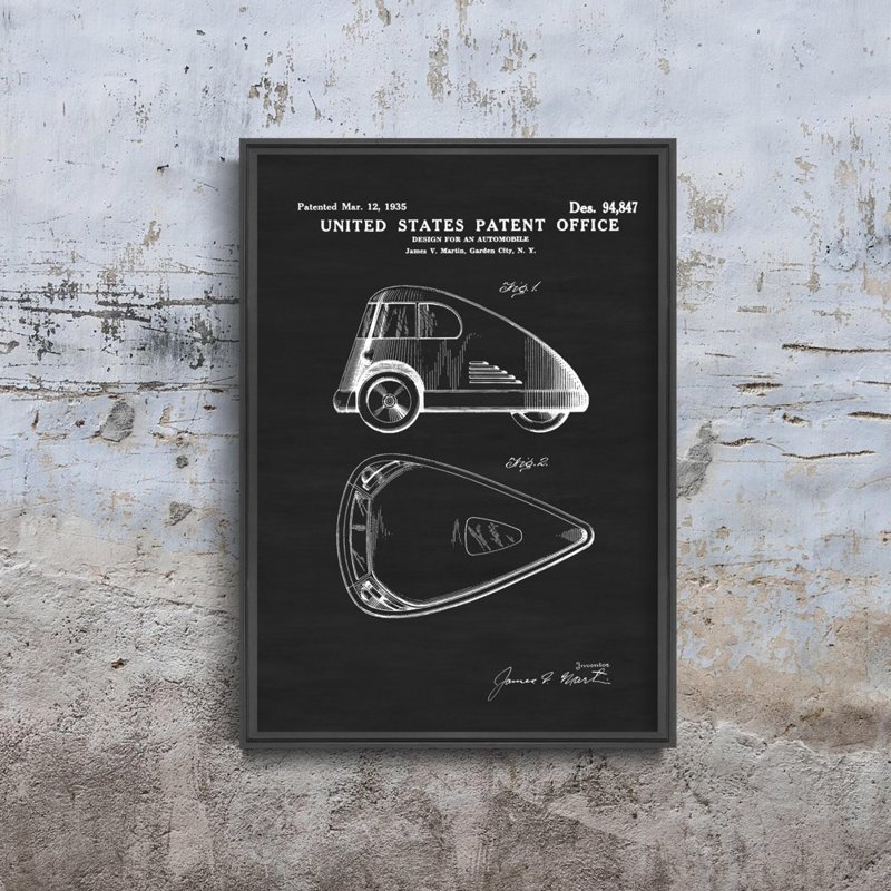 Poster Three Wheel Vehicle Patent
