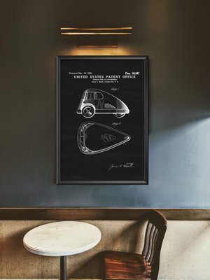 Poster Three Wheel Vehicle Patent