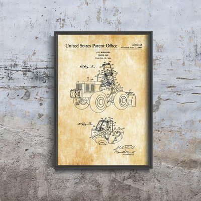 Vintage poster Tractor Patent Wieschel