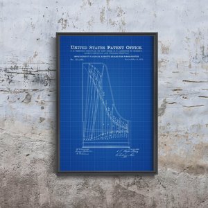 Vintage poster art Steinway Piano Forte Patent