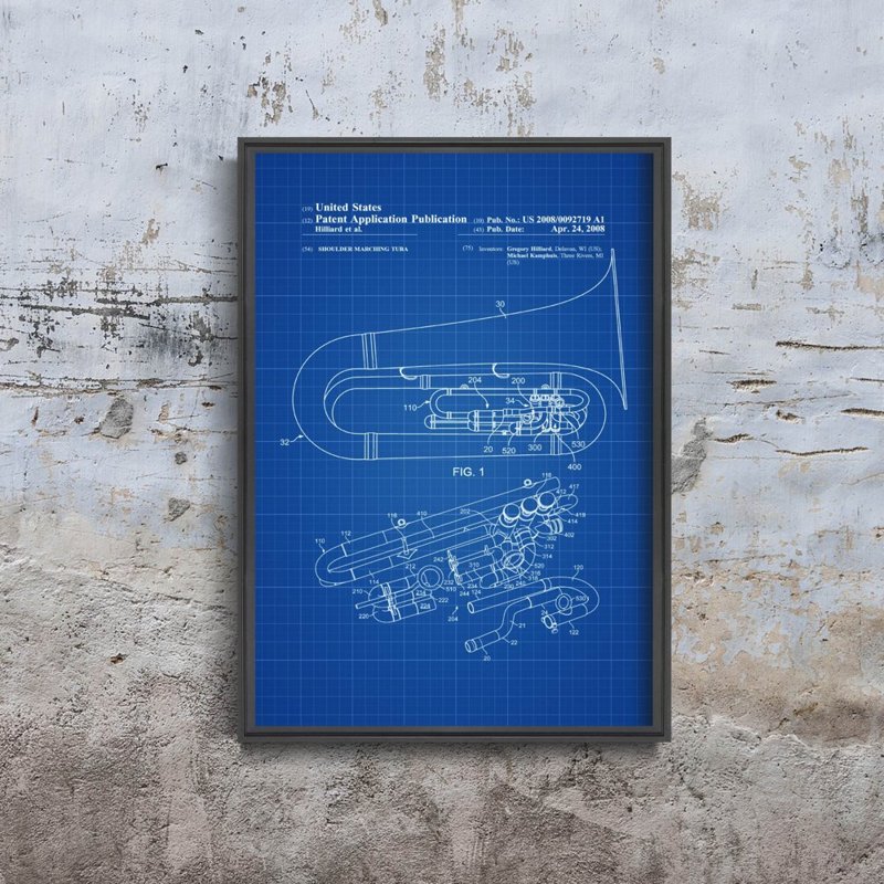 Poster Shulder Marching Tuba United States Patent