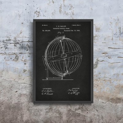 Vintage poster Terrestro Sidereal Globe Patent Gray Nikki Marie Smith