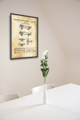 Vintage poster art Vertical Takeoff And Landing Airplane Patent