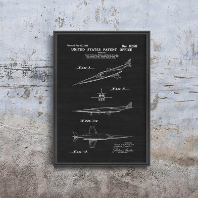 Canvas poster Douglas X- United States Patent Vintage Airplane