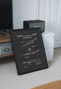 Canvas poster Douglas X- United States Patent Vintage Airplane