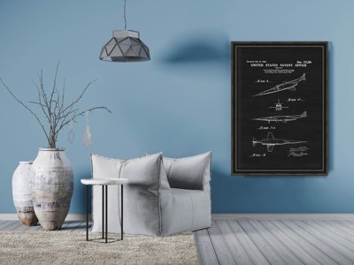 Canvas poster Douglas X- United States Patent Vintage Airplane