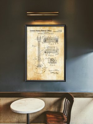 Wall art Guitar Patent McCarty