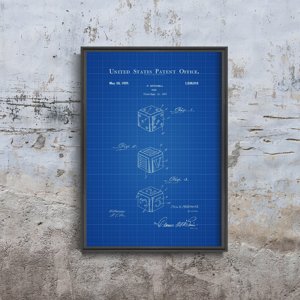 Canvas poster Dice United States Patent Mitchell