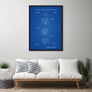 Canvas poster Dice United States Patent Mitchell