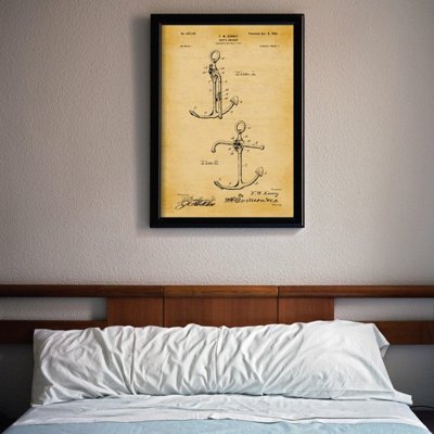 Vintage poster art Ship’s Anchor Kenney Patent