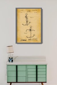 Vintage poster art Ship’s Anchor Kenney Patent