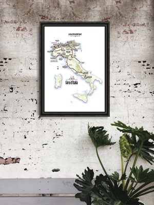 Wall art Tour Of Italy Map Giro d'Italia
