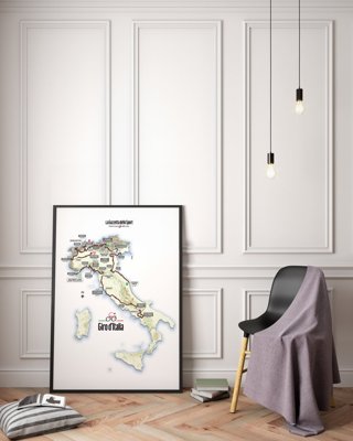 Wall art Tour Of Italy Map Giro d'Italia