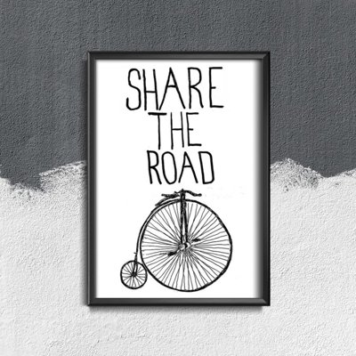 Canvas poster Share The Road Print