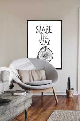 Canvas poster Share The Road Print