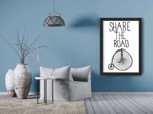 Canvas poster Share The Road Print