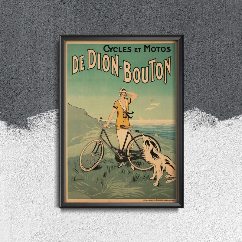 Vintage poster Bicycle Dion Bouton Advertisement Print
