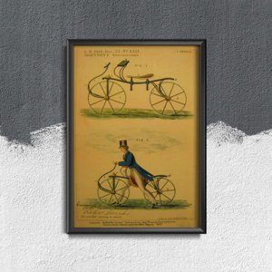 Canvas poster Retro Bicycle Print Velocipede Johnson