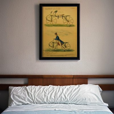 Canvas poster Retro Bicycle Print Velocipede Johnson