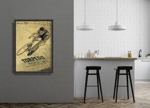 Vintage poster art Walter Rutt and Torpedo Bikes Germany Poster Bici Vintage