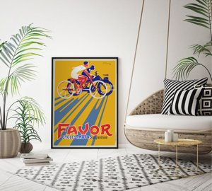 Wall art Favor Cycles Motos de Grande Luxe Vintage Bicycle Poster