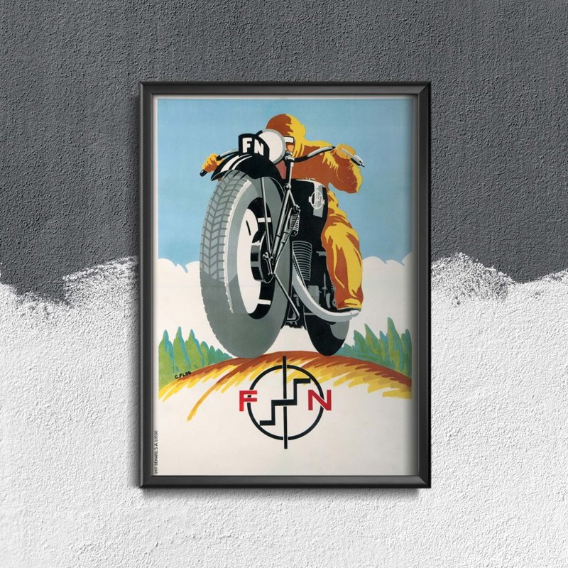 Wall art FN Motorcycle Vintage Cycle Poster